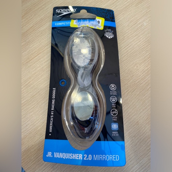 Speedo Jr Vanquisher Mirrored Swim Goggles Competition Goggles Juniors 6-14 - Picture 3 of 6